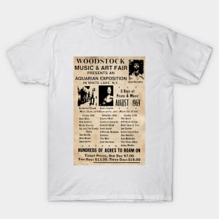 Woodstock 1969 Rainbow Poster T-Shirt
